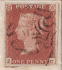1841 Sg8 1d Red Brown Plate 33 Cover Royston To London 4 Margins Full Cross  jc 