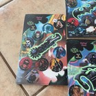 Vintage 1995 Batman Forever Skycaps Sheets Lot 5 Glow In Dark Dc Pogs Caps