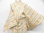 Japanese Kimono Yukata Off-white 160 5cm 5 Ft 3 In Cotton Ee8177