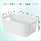 12pcs Plastic Storage Bins Basket With Handles Organizers And Storage Bins