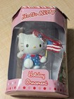 Rare    Sanrio 2003 Hello Kitty Holiday Ornament Stars   Stripes Usa Vintage Nib