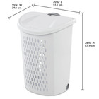 Ultra    Wheeled Hamper  Plastic Laundry Hamper With Handle And Wheels For Easy Tr