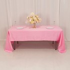 Pink 60x126  Rectangle Lamour Satin Tablecloth Wedding Party Home Banquet