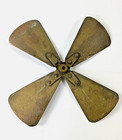 Antique 8  Peerless Desk Fan Brass Blade For 3 Tab Foot Model Warren O  Usa