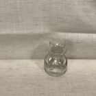 Vintage Mid-century Pairpoint Clear Glass Free Blown Inkwell Paperweight Bottle