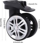 1 Pair Luggage Suitcase Wheels  Universal Wheel Replacement For Suitcase Trolley