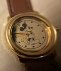Vintage Disney Store Exclusive Mickey Mouse Watch New Battery   Leather Strap