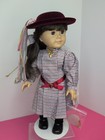 18    Pleasant Comp  American Girl Doll    samantha  Plaid Meet Dress Hat Purse  s2