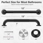 2 Pack Shower Grab Bars For Bathroom 16 Inch Black Stainless Steel Anti-slip    