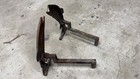 Antique Vintage Painted Cast Iron Trout Fish Andirons Liberty Fdy  foundry  Pair