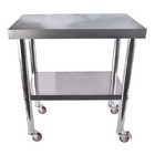 Commercial Kitchen Table Stainless Steel Food Prep Table For Restaurant Silver