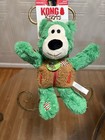 Kong Holiday Wild Knots Fleece Vest Bear Squeaky Dog Pet Toy New - 10   