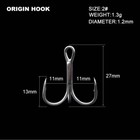 50pcs 2x Strong Fishing Treble Hooks W  Feather Dressed 2 4 6 8 10  Tackle Usa