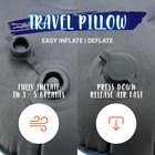 Air Pillow Inflatable Cushion Portable Head Rest Compact Travel Camping W  Pouch