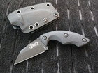 Stealth Black Fixed Blade Knife Mini Combat Knife 5  D2 Kydex Swat Tactical Edc