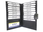 Long Wallet Money Id Credit Card Holder Organizer Black Genuine Leather Bifold  