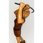 Vintage Romer Of Italy Wood Carved Woman Golfer 11    Tall Folk Art