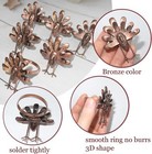 Turkey Napkin Rings set Of 12 Vintage Bronze 
