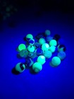 Uv Jabo 5 8 Uranium Vaseline Fluores  Used Vintage Glass Marbles Lot Of 23