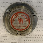 Vintage Fabulous Flamingo Hotel Casino Las Vegas Smoky Glass Ashtray Hilton