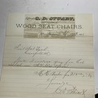 Signed Letterhead Stuart Mfr Wood Seat Chairs Color Letterhead Otsego Michigan
