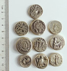 Lot Of Ancient 10 Roman Greek Silver Bronze Coins