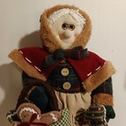 15  Mr   Mrs Santa Claus Cloth Figures Christmas Wire Frame Vintage Lot