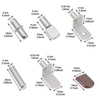 102pcs Shelf Pins Pegs Kit 6 Styles 5mm X 8mm  9mm  7 5mm  25mm  Nickel