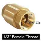 Uenede Solid Brass 1 2 Inch In-line Spring Check Valve 1 2  Npt 1 2 npt-1pcs