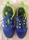 Adidas Racer Tr23 Unisex Kids Sneakers Us 2 Blue Green White Mesh Lace Up