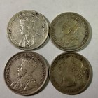 1900 1917 1928   1933 Canada 20   25 Cents Silver Coins Mixed Grade