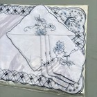 New Blue Danube Blue Onion Set Of 4 Embroidered Cloth Placemats   Napkins