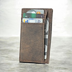 Men s Slim Minimalist Leather Wallet Rfid Blocking Front Pocket Card Holder Gift