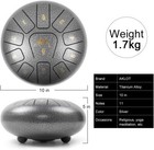 Steel Tongue Drum Panda Drum 11 Notes 10 Inch Tank Drum Percussion