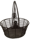 Black Spider Web Oval Felt Covered Metal Basket beautiful 4 Halloween Candy Etc