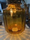 Vintage Amber Swag Hanging Ceiling Light Fixture 