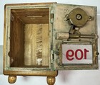 Vintage Post Office Box Combination Lock Coin Bank