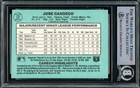 Jose Canseco Auto 1986 Donruss The Rookies Rc 22 Oakland A s  86 Al Roy  Beckett