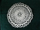 Crochet Doily Creamy White Cotton Thread 11 Inches Handmade