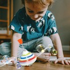 Push Down Spinning Top Toy With Led And Music Flashing Music Gyro For Kids