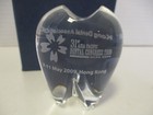 2009 Hong Kong  China Dental Association Glass Tooth Paperweight display Item -a