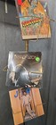 Vtg Mid Century Modern Tension Pole Lp Record Album Holder Rack Three Sections