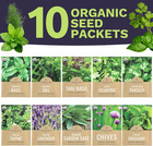 Organic Herb Seeds Variety Pack - 10 Individual Packs - 2026 Season - Basil  Cil
