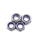 304 Stainless Steel Din985 Nylon Insert Lock Nuts Hex Nylock Nut 