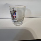 Vintage London Souvenir Shot Glass Gold Rim 2 h X 1 5  Top Diameter Coat Of Arms