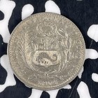 1906 Peru 1 Dinero Lot f1414 Silver  Nice 