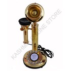 Golden Brass Candlestick Telephone     Vintage Antique Style Retro Classic Phone  