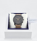 Movado Bold Men s Black Dial Leather Band Watch - 3600719   695 Msrp 