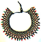 African Beaded Choker Neck Piece Unique Black Necklace Statement Bohemian