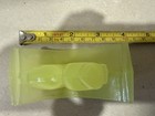 Rare Vintage Vaseline Uranium Glass Elephant Rocking Ink Blotter Green yellow